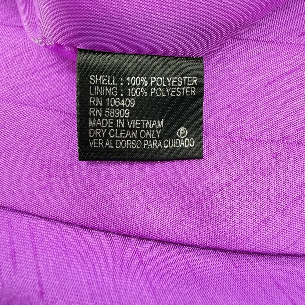 Preston & York 2 Pc Skirt Suit Set Women 14 Purple Passionfruit NWT Shawl Collar